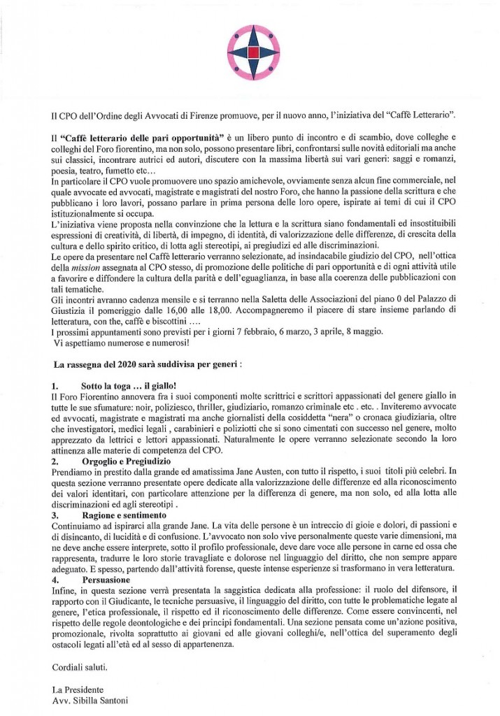 Comitato Pari Opportunita Dell Ordine Degli Avvocati Di Firenze Il